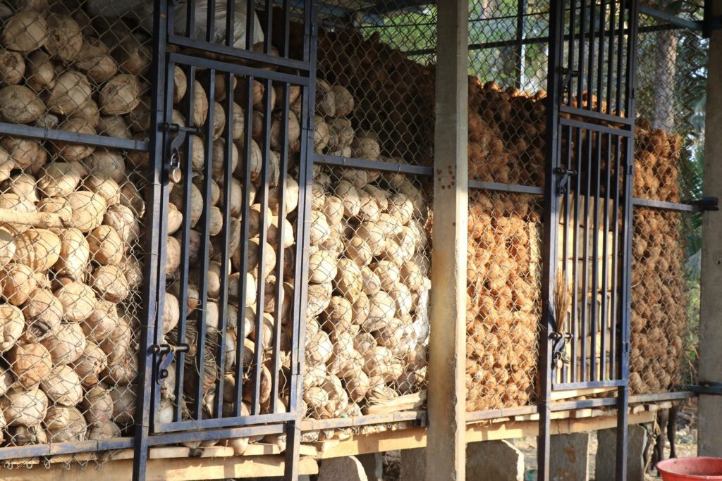 coconut husk processing facility